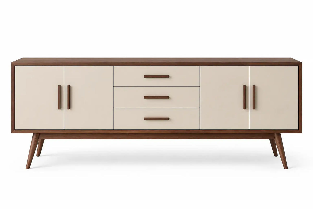 Skänk med förvaring för hemmets rum – beige/brun